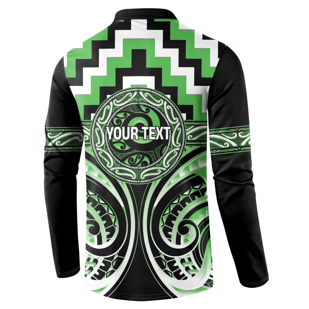 Aotearoa Ngati Awa Personalised Button Sweatshirt Maori Iwi Poutama Puhoro Tattoo LT14 - Polynesian Pride