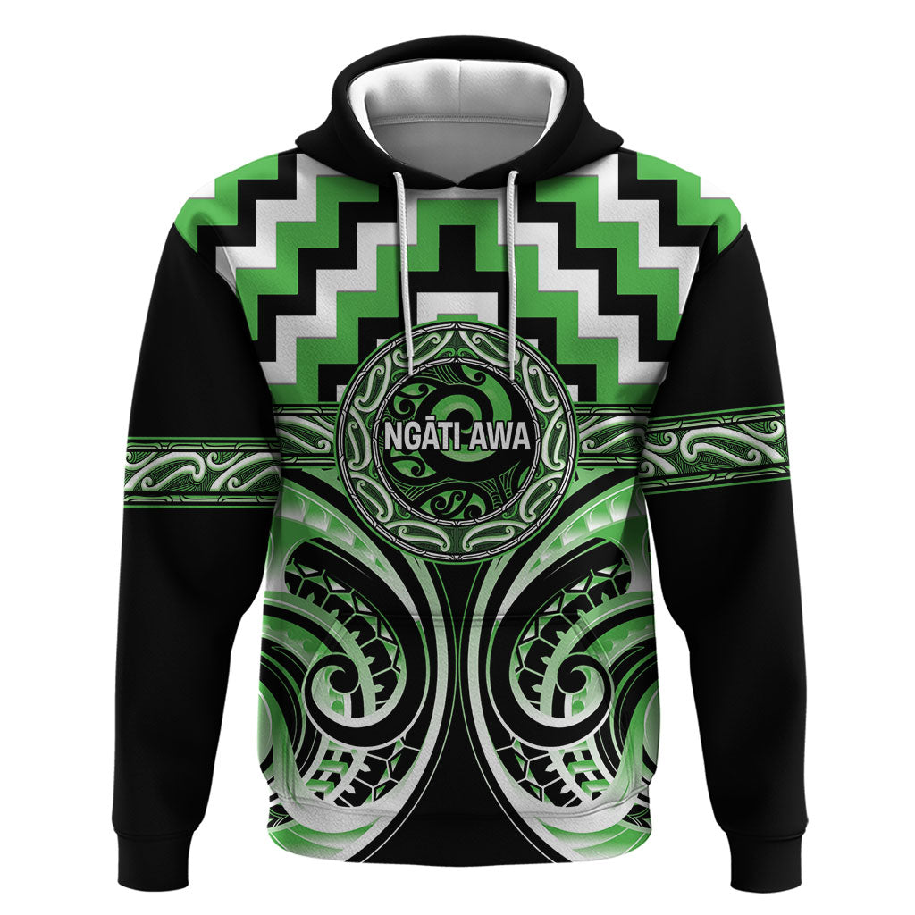 Aotearoa Ngati Awa Personalised Hoodie Maori Iwi Poutama Puhoro Tattoo