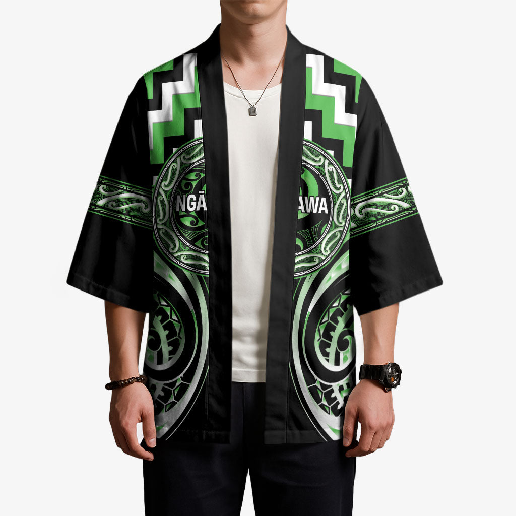 Aotearoa Ngati Awa Personalised Kimono Maori Iwi Poutama Puhoro Tattoo LT14 - Polynesian Pride