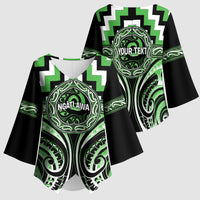 Aotearoa Ngati Awa Personalised Kimono Sleeve Blouse Maori Iwi Poutama Puhoro Tattoo LT14 - Polynesian Pride