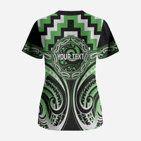 Aotearoa Ngati Awa Personalised Scrub Top Maori Iwi Poutama Puhoro Tattoo LT14 - Polynesian Pride