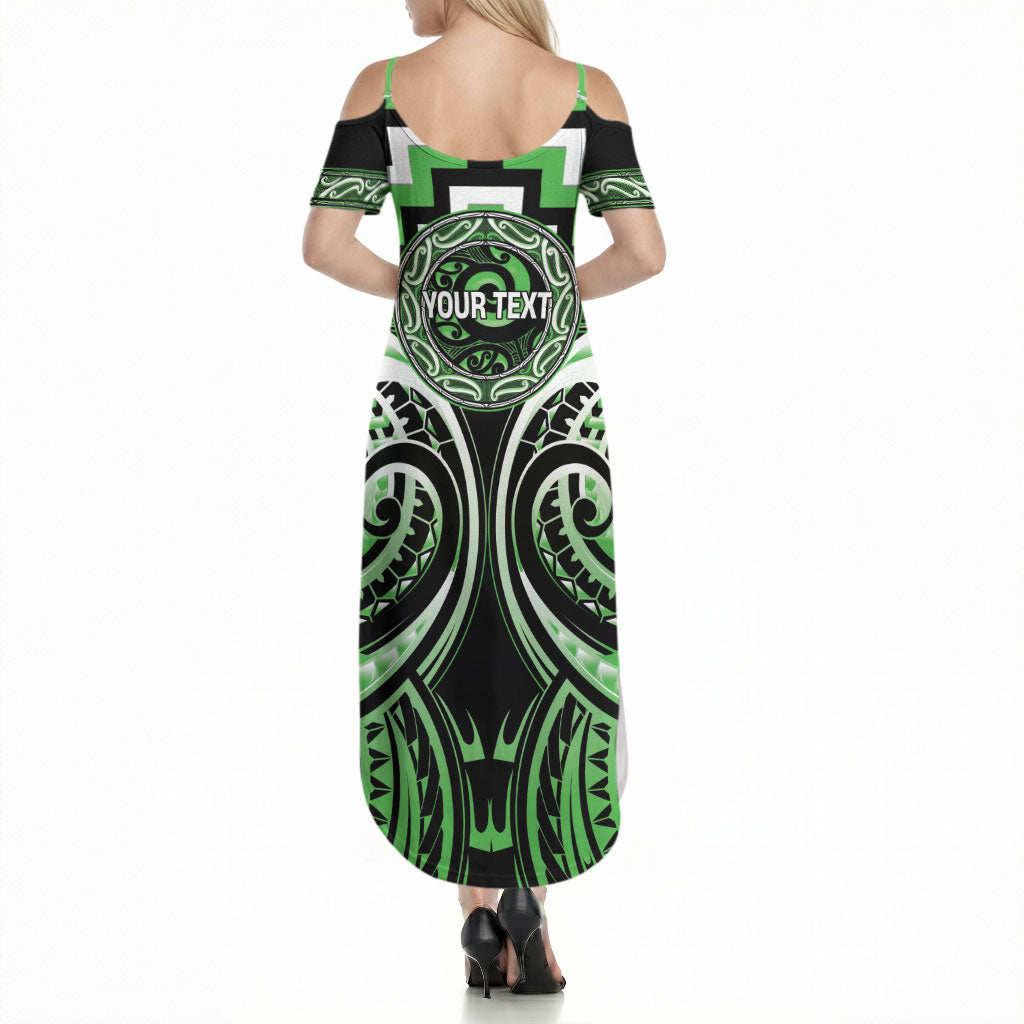 Aotearoa Ngati Awa Personalised Summer Maxi Dress Maori Iwi Poutama Puhoro Tattoo LT14 - Polynesian Pride