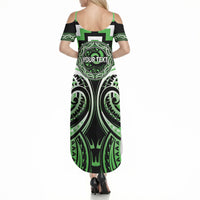 Aotearoa Ngati Awa Personalised Summer Maxi Dress Maori Iwi Poutama Puhoro Tattoo LT14 - Polynesian Pride