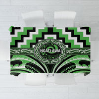 Aotearoa Ngati Awa Tablecloth Maori Iwi Poutama Puhoro Tattoo LT14 Green - Polynesian Pride