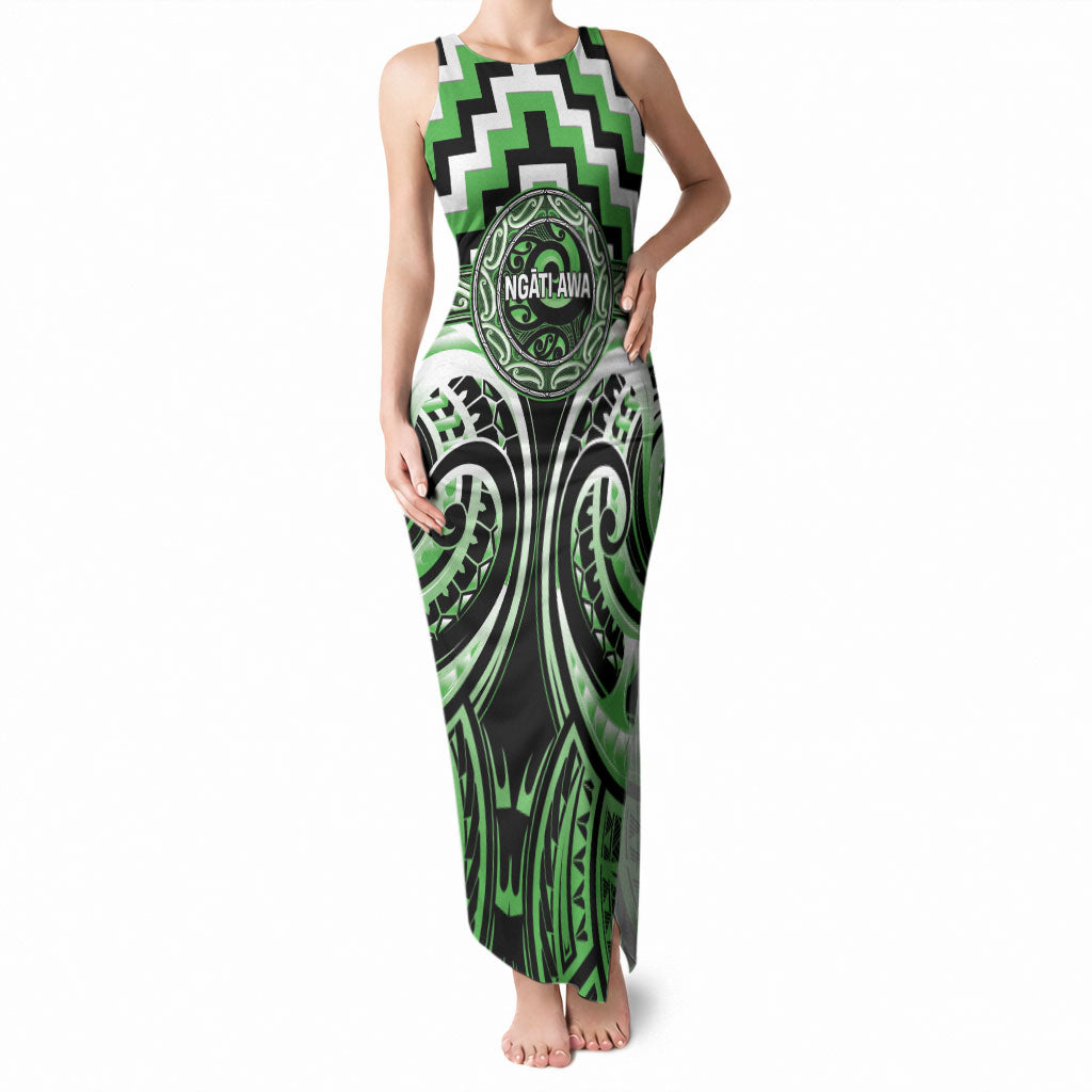 Aotearoa Ngati Awa Personalised Tank Maxi Dress Maori Iwi Poutama Puhoro Tattoo
