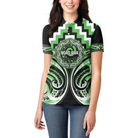 Aotearoa Ngati Awa Personalised Women Polo Shirt Maori Iwi Poutama Puhoro Tattoo LT14 - Polynesian Pride