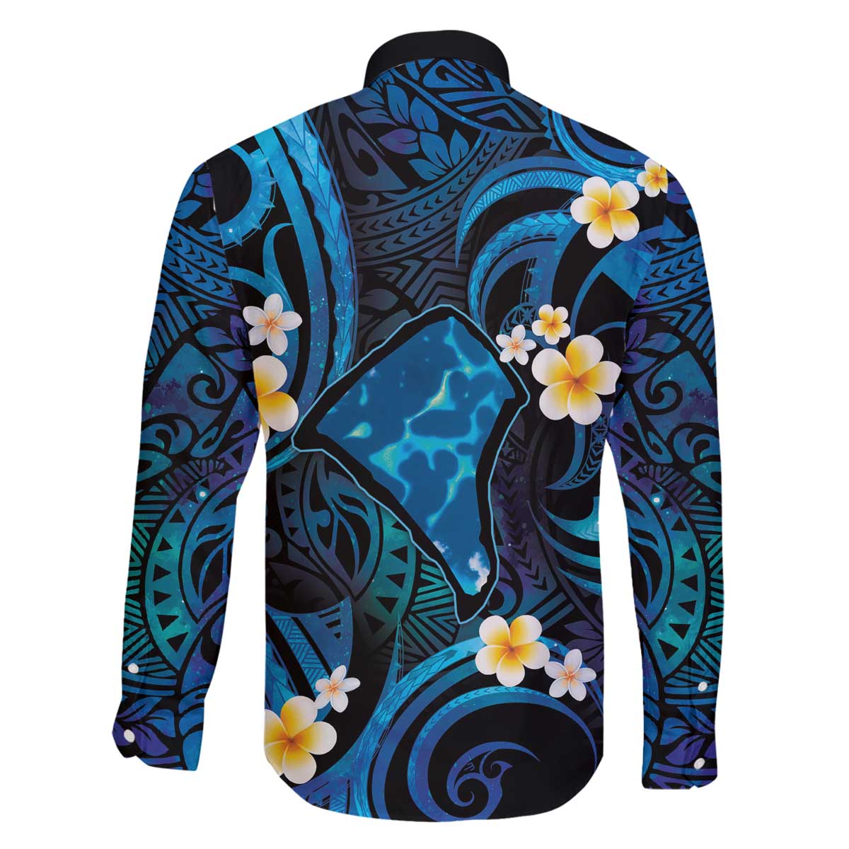 Tokelau Fakaofo Atoll Family Matching Puletasi and Hawaiian Shirt Polynesian Tattoo Plumeria With Map LT14 - Polynesian Pride