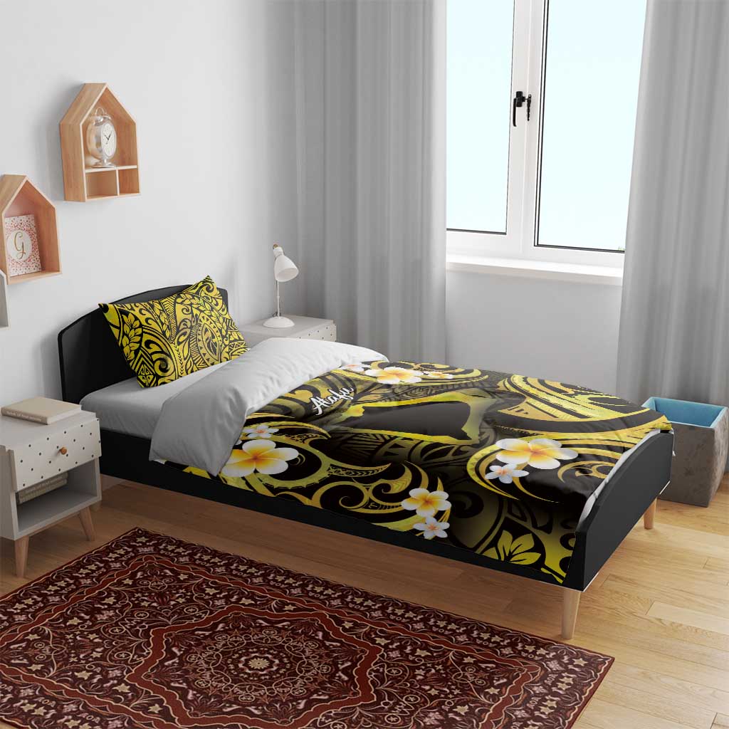 Tokelau Atafu Atoll Bedding Set Polynesian Tattoo Plumeria With Map LT14 - Polynesian Pride