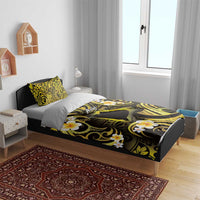 Tokelau Atafu Atoll Bedding Set Polynesian Tattoo Plumeria With Map LT14 - Polynesian Pride