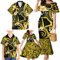 Tokelau Atafu Atoll Family Matching Mermaid Dress and Hawaiian Shirt Polynesian Tattoo Plumeria With Map LT14 - Polynesian Pride