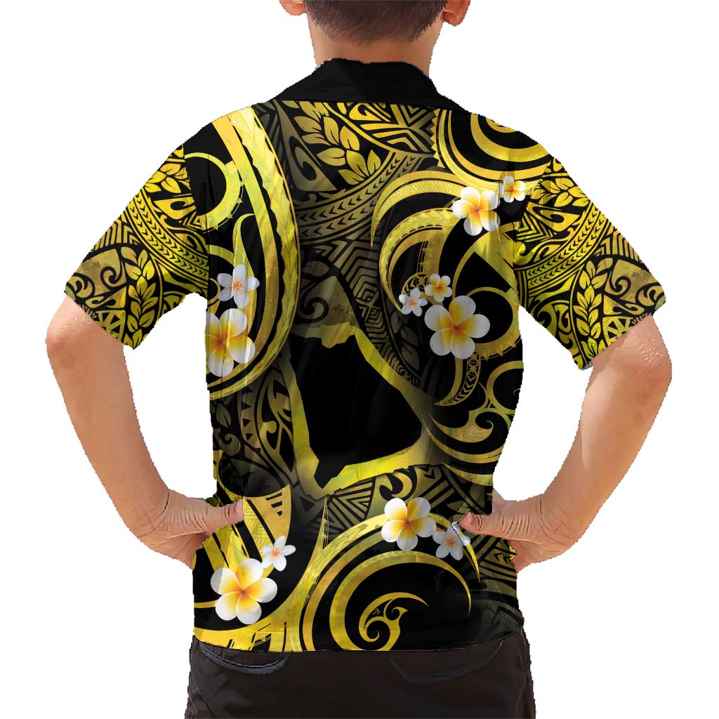 Tokelau Atafu Atoll Family Matching Short Sleeve Bodycon Dress and Hawaiian Shirt Polynesian Tattoo Plumeria With Map LT14 - Polynesian Pride