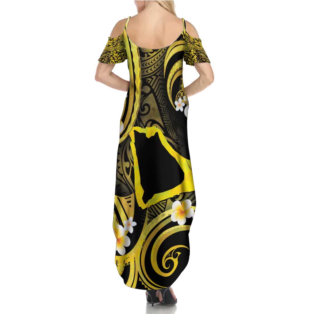 Tokelau Atafu Atoll Family Matching Summer Maxi Dress and Hawaiian Shirt Polynesian Tattoo Plumeria With Map LT14 - Polynesian Pride
