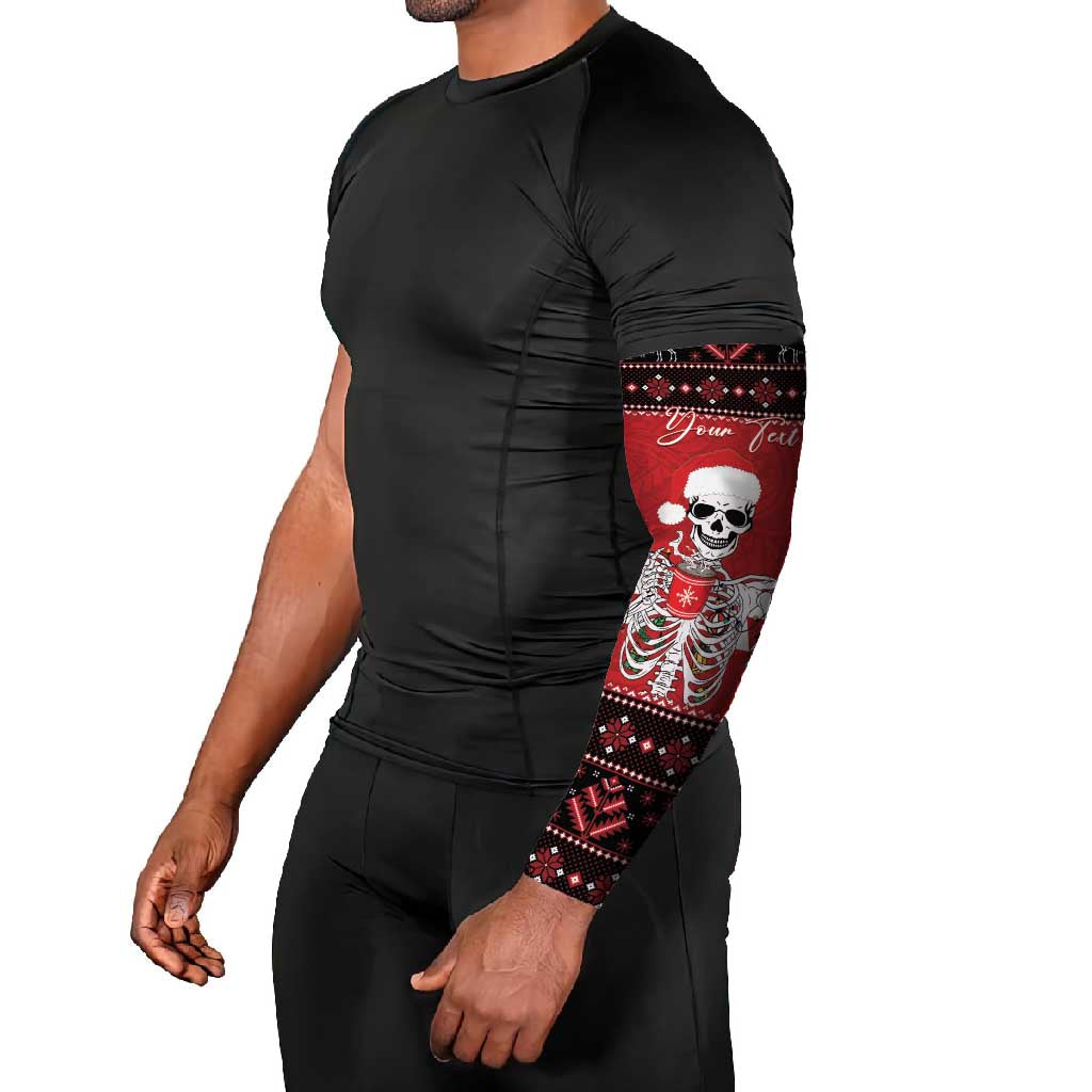 Personalized Hawaii Skull Christmas Arm Sleeves Mele Kalikimaka Hawaiian Kakau - Polynesian Pride