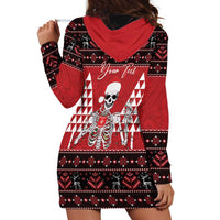 Personalized Hawaii Skull Christmas Hoodie Dress Mele Kalikimaka Hawaiian Kakau LT14 - Polynesian Pride