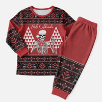 Personalized Hawaii Skull Christmas Pajama Set Mele Kalikimaka Hawaiian Kakau - Polynesian Pride