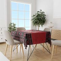 Personalized Hawaii Skull Christmas Tablecloth Mele Kalikimaka Hawaiian Kakau LT14 - Polynesian Pride
