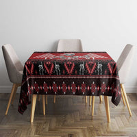 Personalized Hawaii Skull Christmas Tablecloth Mele Kalikimaka Hawaiian Kakau LT14 - Polynesian Pride