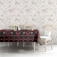 Personalized Hawaii Skull Christmas Tablecloth Mele Kalikimaka Hawaiian Kakau LT14 - Polynesian Pride