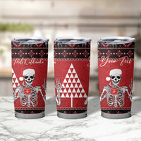 Personalized Hawaii Skull Christmas Tumbler Cup Mele Kalikimaka Hawaiian Kakau LT14 - Polynesian Pride