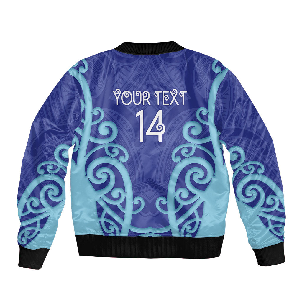 Northland Custom Rugby New Zealand Bomber Jacket Aotearoa Maori Pukana Tiki Mascot