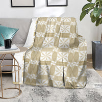 Beige Ngatu Pattern Malo e Lelei Tonga Blanket LT14 - Polynesian Pride