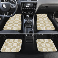 Beige Ngatu Pattern Malo e Lelei Tonga Car Mats LT14 Set 4pcs Beige - Polynesian Pride