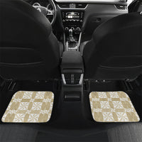 Beige Ngatu Pattern Malo e Lelei Tonga Car Mats LT14 Set 2pcs - Back Beige - Polynesian Pride
