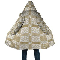 Beige Ngatu Pattern Malo e Lelei Tonga Cloak LT14 Unisex Beige - Polynesian Pride
