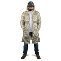 Beige Ngatu Pattern Malo e Lelei Tonga Cloak LT14 - Polynesian Pride