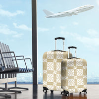 Beige Ngatu Pattern Malo e Lelei Tonga Luggage Cover LT14 - Polynesian Pride