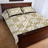 Beige Ngatu Pattern Malo e Lelei Tonga Quilt Bed Set LT14 - Polynesian Pride