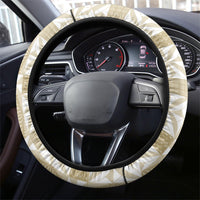 Beige Ngatu Pattern Malo e Lelei Tonga Steering Wheel Cover LT14 - Polynesian Pride