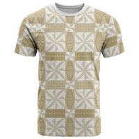 Beige Ngatu Pattern Malo e Lelei Tonga T Shirt LT14 Beige - Polynesian Pride