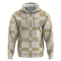 Beige Ngatu Pattern Malo e Lelei Tonga Zip Hoodie LT14 Pullover Hoodie Beige - Polynesian Pride