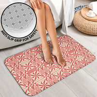 Red Ngatu Pattern Malo e Lelei Tonga Bathroom Set LT14 - Polynesian Pride
