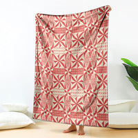 Red Ngatu Pattern Malo e Lelei Tonga Blanket LT14 - Polynesian Pride