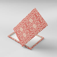 Red Ngatu Pattern Malo e Lelei Tonga Canvas Wall Art LT14 With Frame Red - Polynesian Pride