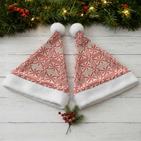 Red Ngatu Pattern Malo e Lelei Tonga Christmas Santa Hat LT14 - Polynesian Pride