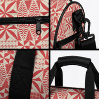 Red Ngatu Pattern Malo e Lelei Tonga Duffle Bag LT14 - Polynesian Pride