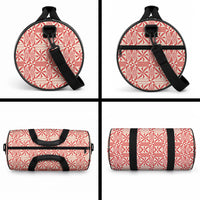 Red Ngatu Pattern Malo e Lelei Tonga Duffle Bag LT14 - Polynesian Pride