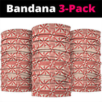 Red Ngatu Pattern Malo e Lelei Tonga Neck Gaiter LT14 package One Size: 25*50cm Red - Polynesian Pride