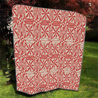 Red Ngatu Pattern Malo e Lelei Tonga Quilt LT14 - Polynesian Pride