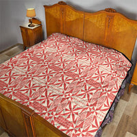 Red Ngatu Pattern Malo e Lelei Tonga Quilt LT14 - Polynesian Pride