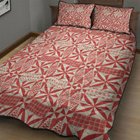 Red Ngatu Pattern Malo e Lelei Tonga Quilt Bed Set LT14 - Polynesian Pride