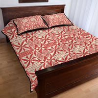 Red Ngatu Pattern Malo e Lelei Tonga Quilt Bed Set LT14 - Polynesian Pride