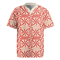 Red Ngatu Pattern Malo e Lelei Tonga Rugby Jersey LT14 Red - Polynesian Pride
