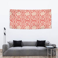 Red Ngatu Pattern Malo e Lelei Tonga Tapestry LT14 - Polynesian Pride