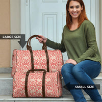 Red Ngatu Pattern Malo e Lelei Tonga Travel Bag LT14 - Polynesian Pride