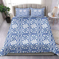 Blue Ngatu Pattern Malo e Lelei Tonga Bedding Set LT14 - Polynesian Pride