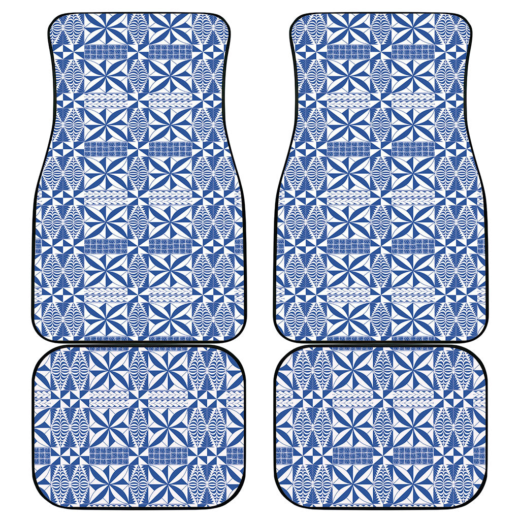 Blue Ngatu Pattern Malo e Lelei Tonga Car Mats LT14 - Polynesian Pride